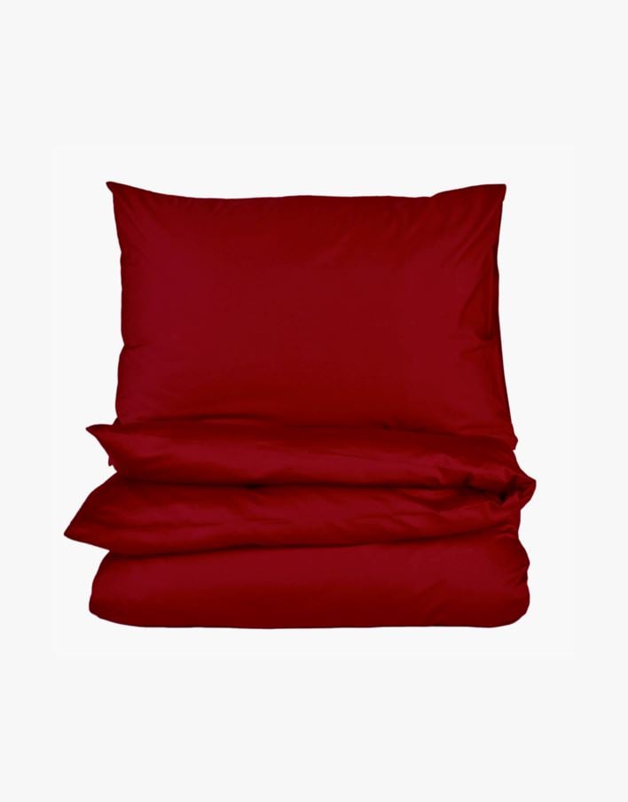 Voodipesukomplekt satiinpuuvillane punane - 150x210 cm punane - 1