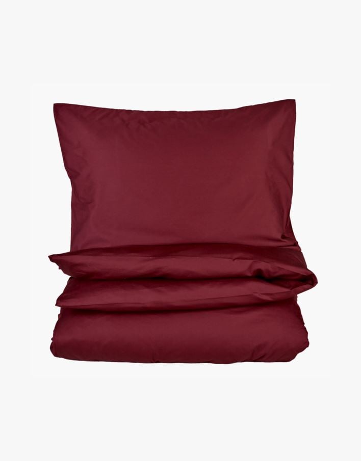 Voodipesukomplekt satiinpuuvillane tumepunane - 150x210 cm tumepunane - 1