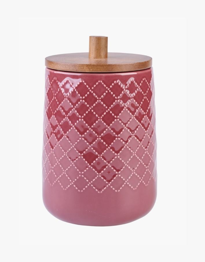 Säilituspurk tumepunane - 14x14x20,5 cm tumepunane - 1