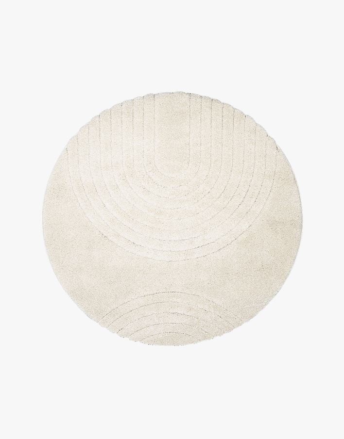 Ümmargune vaip loodusvalge - ø200 cm loodusvalge - 1
