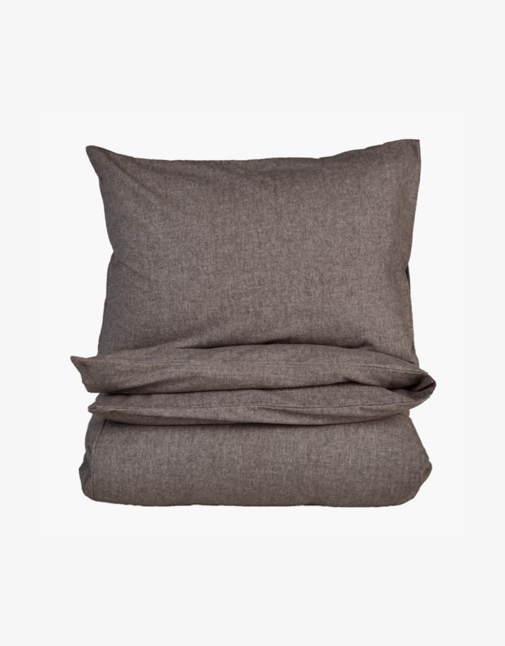 Voodipesukomplekt lõimvärvitud flanell pruun - 230x220 cm pruun - 1