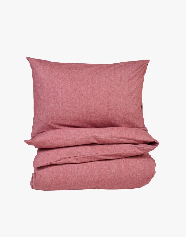 Voodipesukomplekt lõimvärvitud flanell punane - 150x210 cm punane - 1