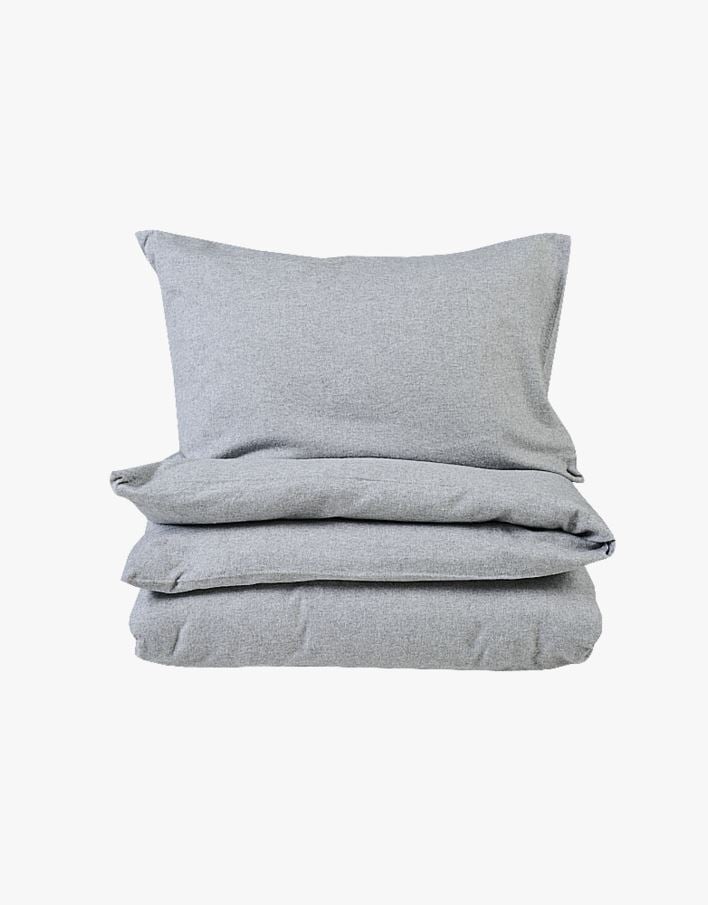 Voodipesukomplekt lõimvärvitud flanell hall - 230x220 cm hall - 1