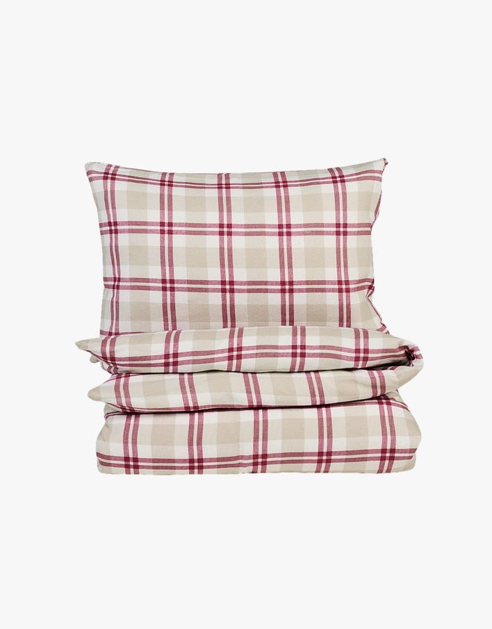 Flanell voodipesukomplekt punane - 150x210 cm punane - 1