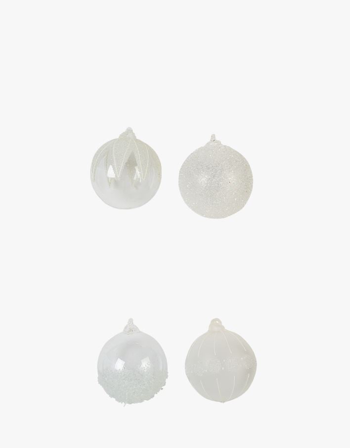 Jõulupallid valge - ø8 valge - 1