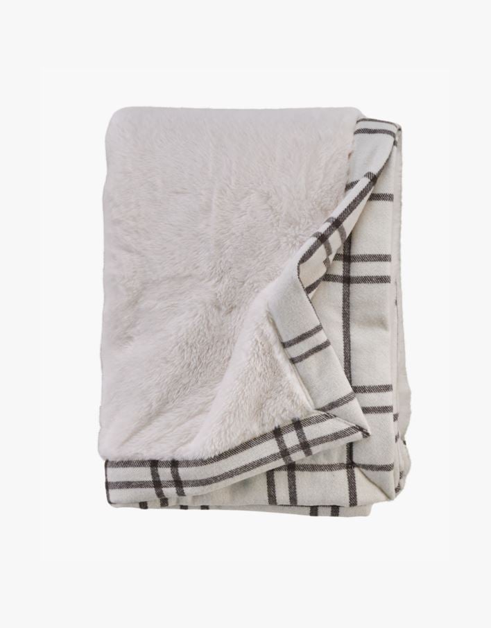 Karusnahast pleed loodusvalge - 130x170 cm loodusvalge - 1