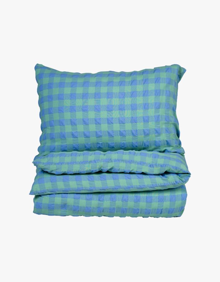 Voodipesukomplekt lõimvärvitud krepp-puuvill roheline - 150x210+50x60 cm roheline - 1