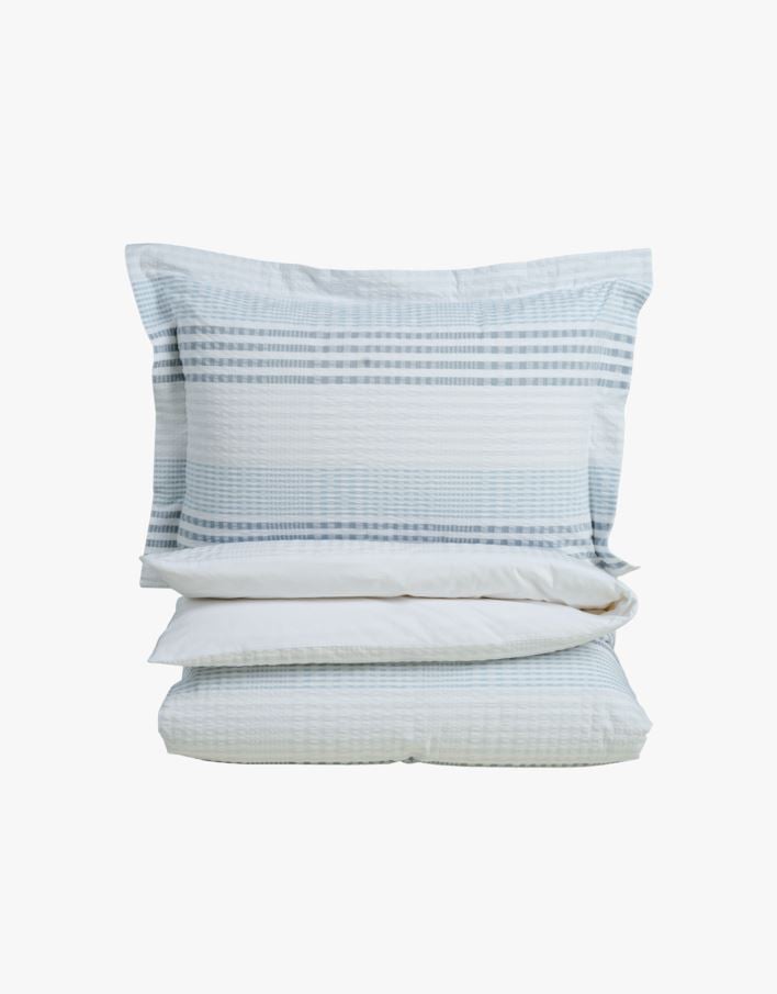 Voodipesukomplekt krepp-puuvillane hele sinine - 230x220+50x60 cm hele sinine - 1