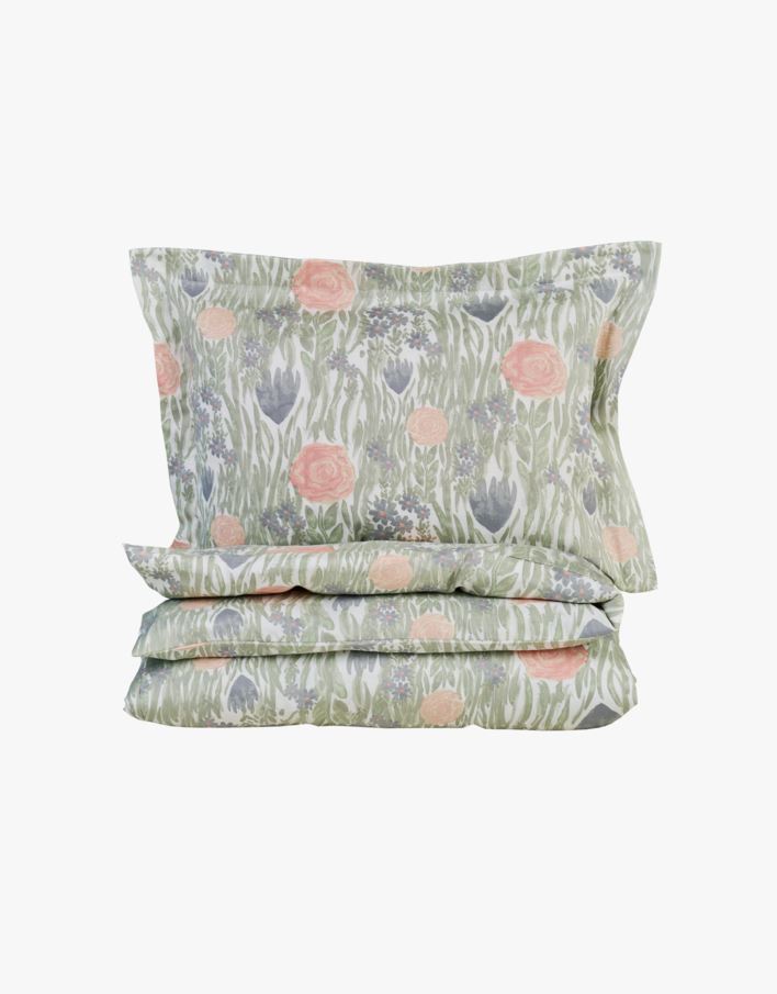 Voodipesukomplekt satiinpuuvillane mitmevärviline - 150x210 cm mitmevärviline - 1