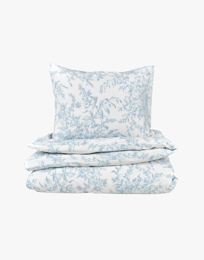 Voodipesukomplekt perkalpuuvillast hele sinine - 150x210 cm hele sinine - 1