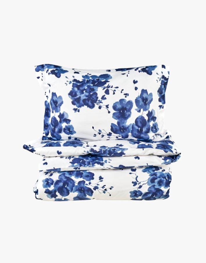 Voodipesukomplekt satiinpuuvillane sinine - 150x210 cm sinine - 1