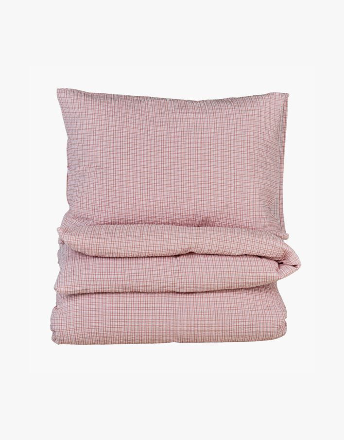 Voodipesukomplekt krepp-puuvillane roosa - 150x210 cm roosa - 1