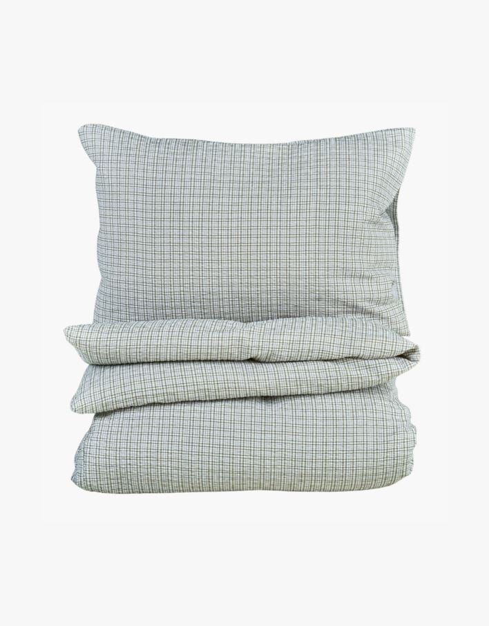 Voodipesukomplekt krepp-puuvillane oliiviroheline - 150x210 cm oliiviroheline - 1