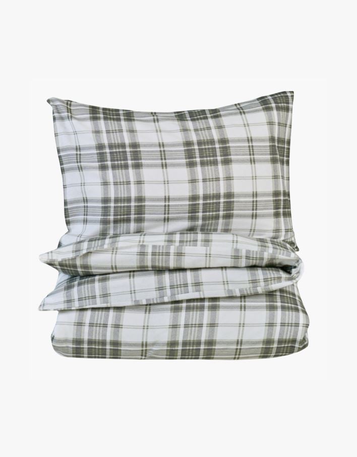 Flanell voodipesukomplekt oliiviroheline - 230x220 cm oliiviroheline - 1