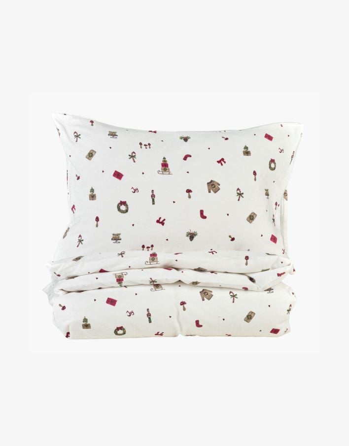 Flanell voodipesukomplekt mitmevärviline/punane - 150x210 cm mitmevärviline/punane - 1