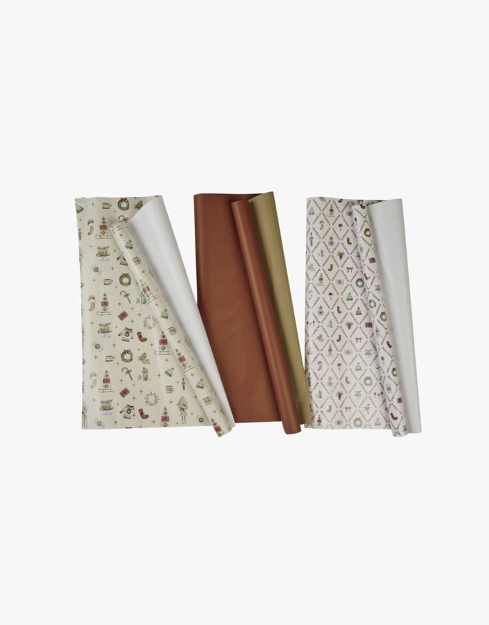 Kinkepaber mitmevärviline/punane - 56cm x 4m mitmevärviline/punane - 1