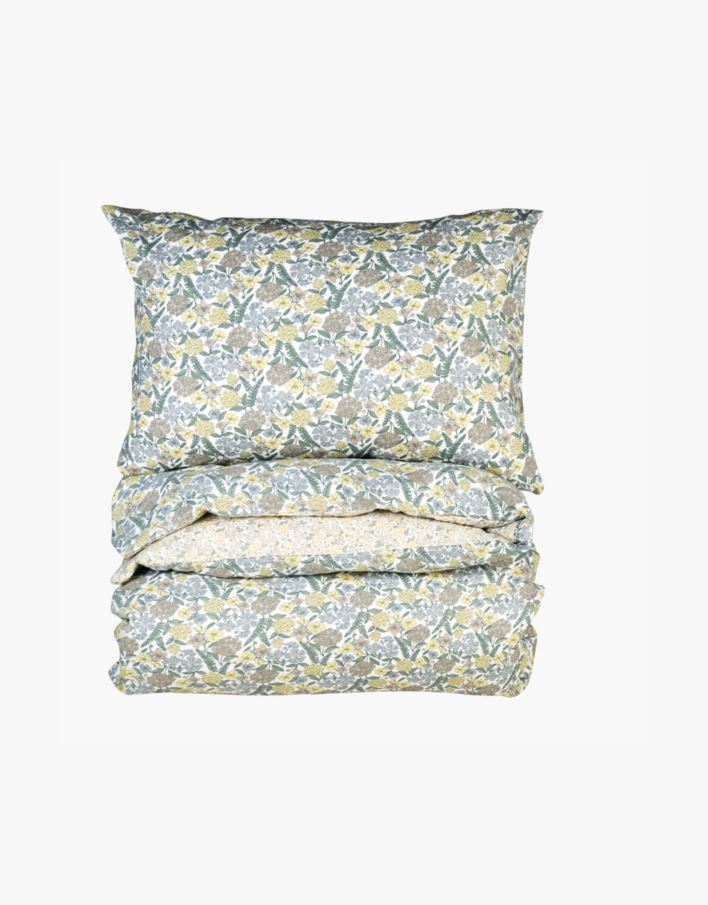 Flanell voodipesukomplekt mitmevärviline/roheline - 150x210 cm mitmevärviline/roheline - 1