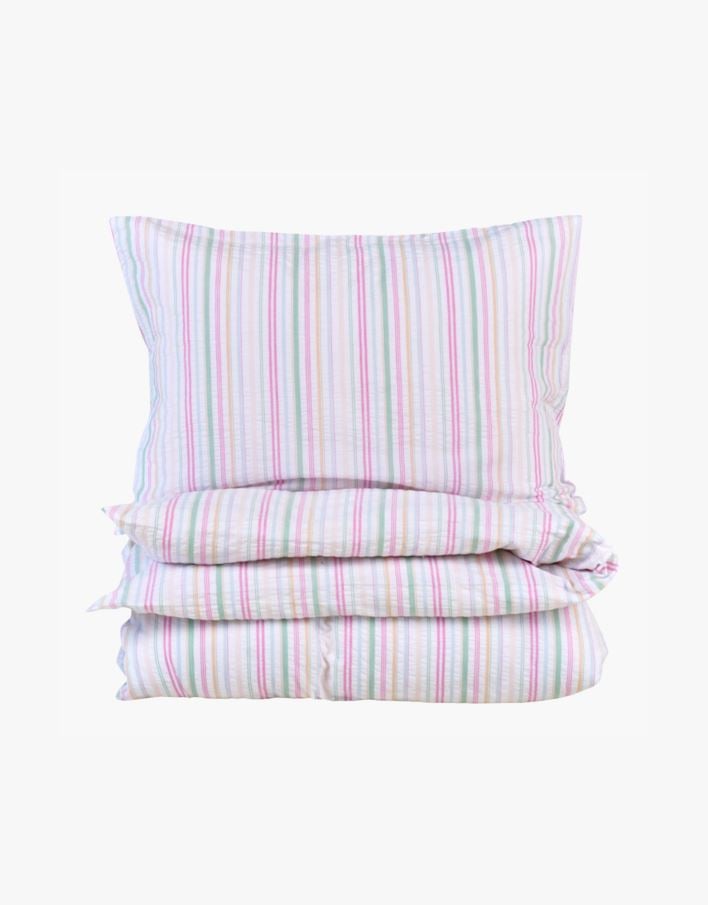 Voodipesukomplekt lõimvärvitud krepp-puuvill mitmevärviline - 150x210+50x60 cm mitmevärviline - 1