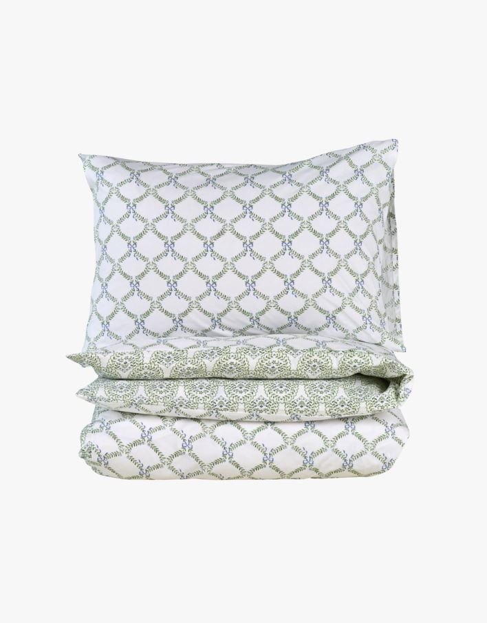 Voodipesukomplekt mitmevärviline/roheline - 230x220+50x60 cm mitmevärviline/roheline - 1