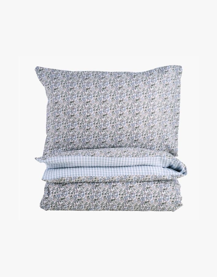 Voodipesukomplekt krepp-puuvillane mitmevärviline/sinine - 150x210 cm mitmevärviline/sinine - 1