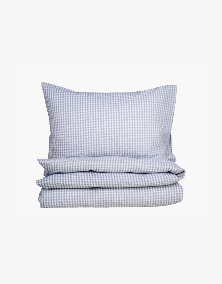 Voodipesukomplekt krepp-puuvillane sinine - 150x210 cm sinine - 1