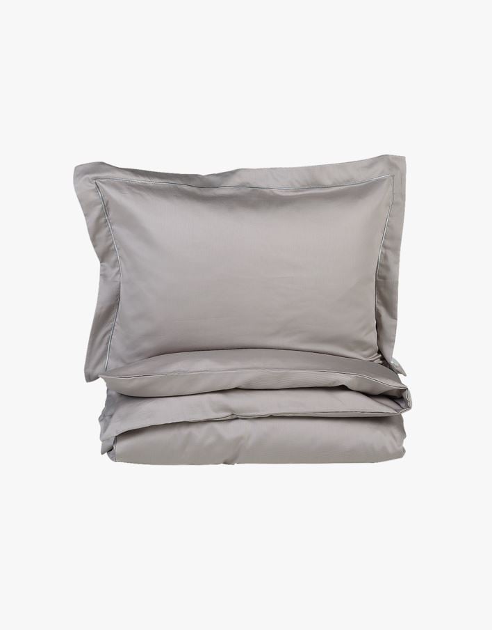 Voodipesukomplekt egiptuse puuvill helehall - 150x210 cm helehall - 1