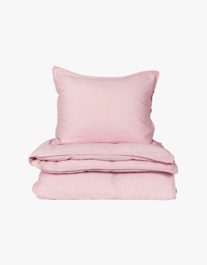Lina-puuvillasegune voodipesukomplekt heleroosa - 150x210 cm heleroosa - 1